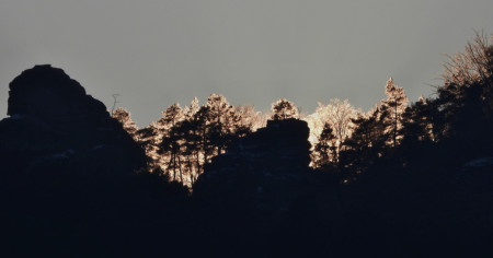 Vrchol Skaláku v ledové záři 1